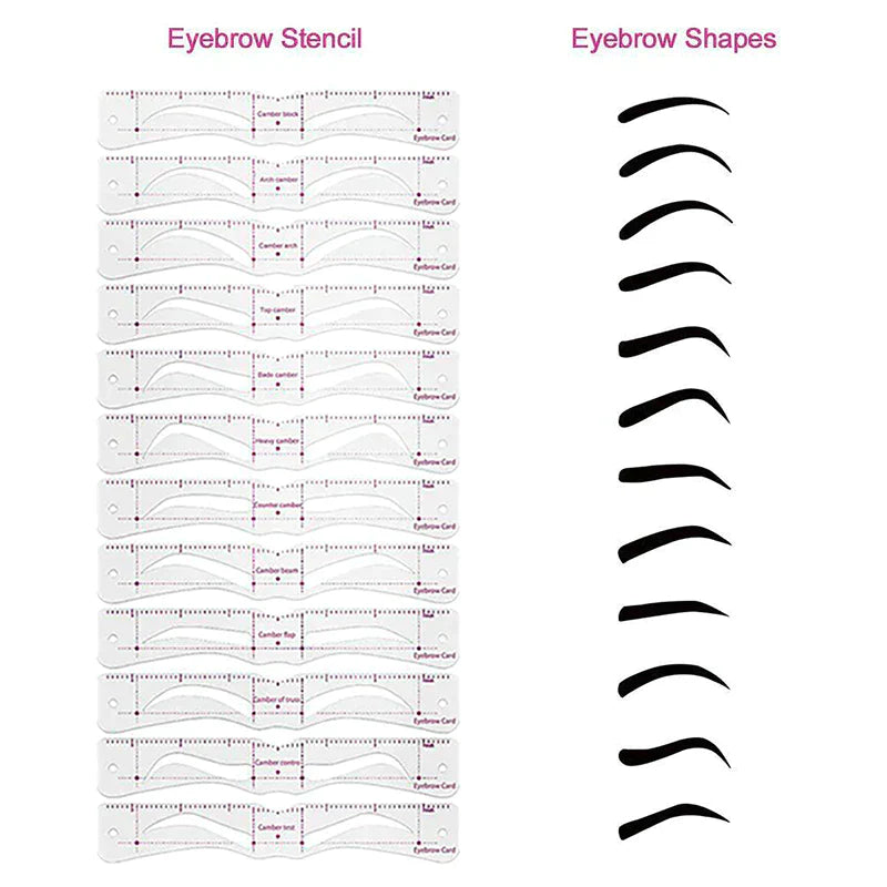 KAUFE 1, BEKOMME 2! - Augenbrauenschablonen-Set (12 Stück pro Pack)